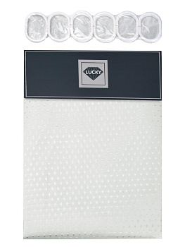 Штора для ванной 180х180см LUCKY ДАЙМОНД с кольцами белый полиэстер 000000000001228459