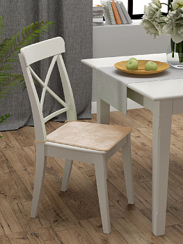 Подушка на стул 40х35х38см DE'NASTIA memory золотистая полиэстер 000000000001196014