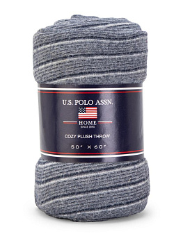 Плед 125х150см HOME страйп плотность 150гр в ассортименте полиэстер 000000000001227165