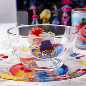 Набор детской посуды 3 предмета ND PLAY Поп Тролли 2 стекло 000000000001203145
