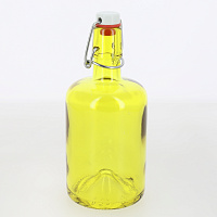 Бутылка 500мл с бугельным замком цветной лак желтый стекло 000000000001214069