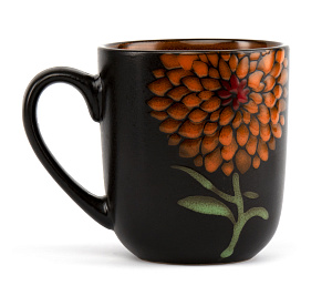 Кружка 470мл NINGBO Пион в ассортименте глазурованная керамика 000000000001217630