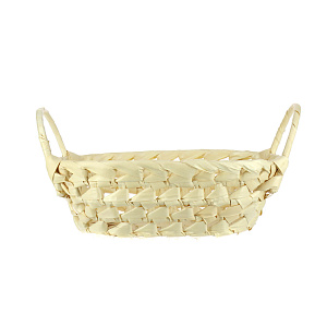 Овальная хлебница с ручками, 15?20?7 см, листья пальмы 000000000001126336