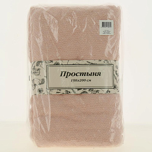 Простыня жаккардовая Миссони 150х200см хлопок100%  розовый Индия  C040008 000000000001190032