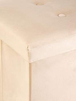 Пуфик складной 76х38х38см прямоугольный бежевый велюр 000000000001226417