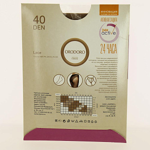 Колготки ORODORO (Lace) 40 Den, цвет бронзовый, размер 4 000000000001141176