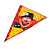 Гирлянда флаги Клоун Pap Star, 4 м 000000000001142511
