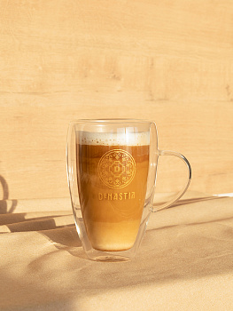 Кружка 450мл DE'NASTIA латте двойное стекло 000000000001228983