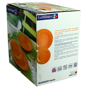Столовый набор Rhapsody Orange Luminarc, 19 предметов 000000000001094759