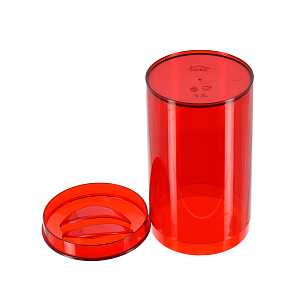 Банка для сыпучих продуктов Кристалл Idea, красный, 1л 000000000001129737