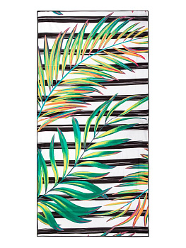 Полотенце пляжное с чехлом 75х150см Пальмовый лист микрофибра полиэстер 000000000001227520