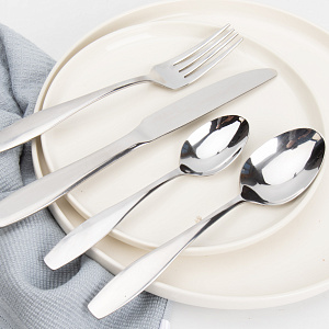 Набор столовых приборов 24 предмета JAGDAMBA Gorden Satin нержавеющая сталь 000000000001217680