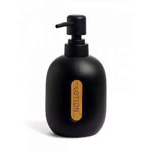 Диспенсер для жидкого мыла 8,2x6,5x17,5см DE'NASTIA BAMBOO черный керамика 000000000001225137