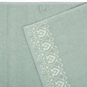 Полотенце махровое 100х150см Dina Me итальянский бордюр ментоловое 100% хлопок 000000000001212843