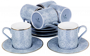 Н-р кофейный,12шт,6 чашек 100мл + 6 блюдец,пд/уп,МАРМАРИС,Меркез,146-30008 000000000001188222