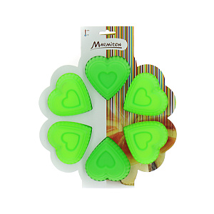 Форма для выпечки Сердце Marmiton, зеленый, силикон 000000000001125386