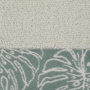 Полотенце 40х60см DE'NASTIA ТРОПИКИ (новые) молочный/зелёный хлопок 000000000001208569