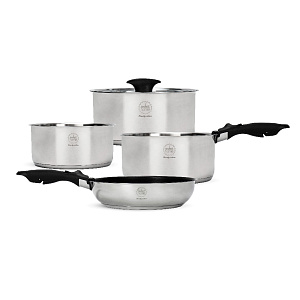 НаНабор посуды для приготовления 7 предметов SWEET HOME COMPACT (кастрюли 1,5/2,2/3л, крышка 16/18/20см, сковорода 24см, съемные ручки) нержавеющая сталь НаНабор посуды для приготовления 7 предметов SWEET HOME COMPACT (кастрюли 1,5/2,2/3л, крышка 16/18/20см, сковорода 24см, съемные ручки) нержавеющая сталь 000000000001220097