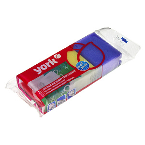 Губка д/мытья посуды 3шт профильная 31010 000000000001052588