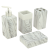 Набор для ванной 4 предмета ДОЛЯНА Мрамор мыльница дозатор для мыла 2 стакана прямоугольник керамика пластик 000000000001209707