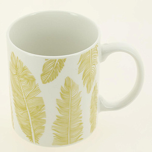 Кружка 350мл MILVIS Перышки цилиндр фарфор 000000000001208585