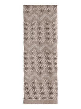 Полотенце кухонное 35x70см DE'NASTIA вафля зиг-заг бежевый хлопок 100% 000000000001213580