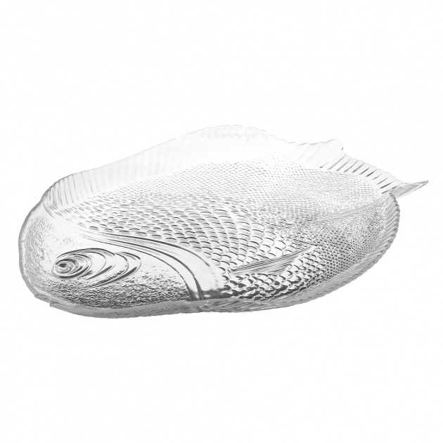 MARINE Тарелка-рыба 35,5х25,4см PASABAHCE прозрачная стекло 10258 000000000001050339