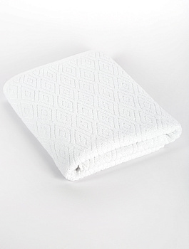 Полотенце махровое 50х90см СОФТИ Ромб белый хлопок 100% 000000000001214688