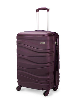 Чемодан на колесах L (48х30х75см) волнабургунд ABS 000000000001226528