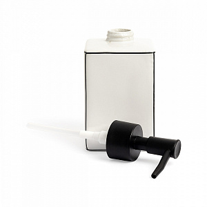 Диспенсер для жидкого мыла 6,5x6,5x15,8см DE'NASTIA FRAME белый керамика 000000000001225134
