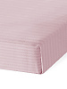 Проcтыня сатин-страйп DE'NASTIA 270х240см 100%Хлопок розовый C010798