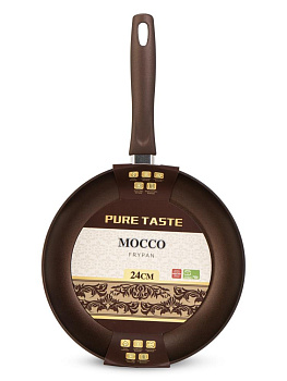 Сковорода 24см PURE TASTE MOCCO ручка soft touch антипригарное покрытие алюминий 000000000001230014