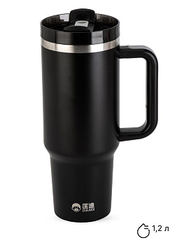 Термос 1,2л черный нержавеющая сталь/пластик Термос 1,2л черный нержавеющая сталь/пластик 000000000001226942
