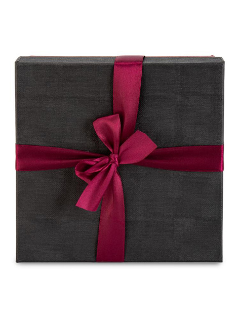 Коробка подарочная 19x19x9см РУТАУПАК бант черный-бордовый картон Коробка подарочная 19x19x9см РУТАУПАК бант черный-бордовый картон 000000000001222337