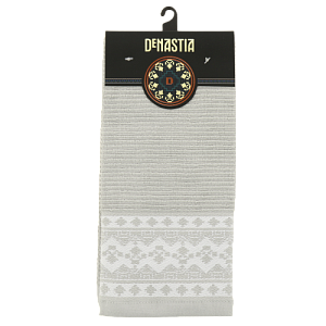 Полотенце кухонное 40x60см DE'NASTIA вельвет серый хлопок 000000000001207128