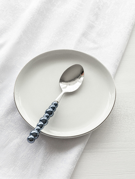 Ложка столовая DE'NASTIA Pearl черный нержавеющая сталь/ручка керамика 000000000001227737