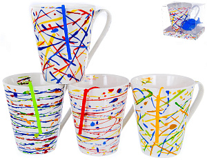 Кружка 330мл BALSFORD Абстракция силиконовое ситечко подарочная упаковка фарфор 000000000001185115