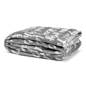 Плед 150x200см LUCKY Газета графит флис полиэстер 000000000001219026