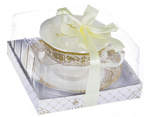 Чайная пара чашка фарфор 220мл/блюдце Шарм подарочная упаковка Паллада Balsford 107-04002 000000000001197837