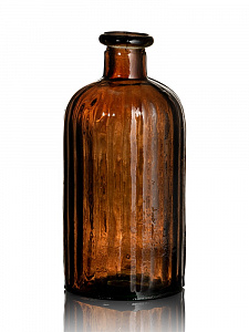 Ваза декоративная 800мл 8,5x8,5x20см DE'NASTIA Египет бутыль ручная работа коричневый стекло 000000000001220890