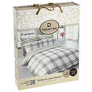Комплект постельного белья 1,5спальное DE'NASTIA Классика сатин 50х70см-2шт new C010699 000000000001176395