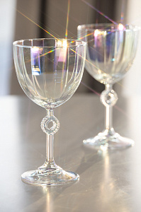 Набор бокалов для вина 2шт 270мл DE'NASTIA Тиффани розовый стекло 000000000001216297