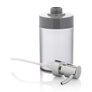 Диспенсер для жидкого мыла 7x7x17см LUCKY серый пластик 000000000001218798