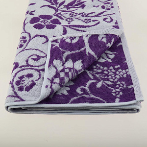 Полотенце махровое Privilea, 75*150,100% хл,арт.9С60 Полянка,фиолетовый. Произ-во Беларусь 000000000001184458