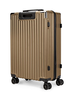 Чемодан на колесах M (42х26х65см) грани золото PC 000000000001226577