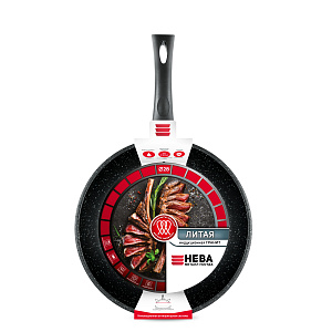 Сковорода 28см НЕВА МЕТАЛЛ ПОСУДА Литая Индукция Гранит алюминий 000000000001218667