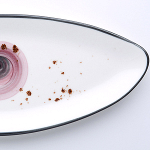 Блюдо сервировочное 27см TULU PORSELEN Galaxy milky/bordeaux фарфор 000000000001212283