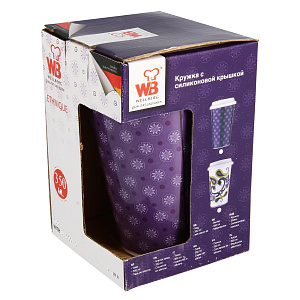 Кружка заварочная 350мл WELLBERG силиконовая крышка фарфор 000000000001154650