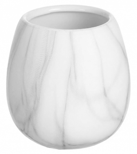 Стакан для ванной VANSTORE белый мрамор керамика 000000000001181999