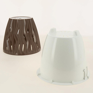 Кашпо со вставкой Вдохновение 2,25л цвет Мокко артикул КШ-5410 пластик 000000000001194618